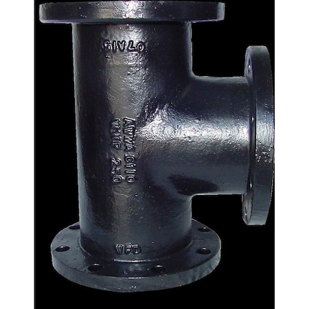 Smith-Cooper Flanged Tee, Ductile Iron, GALV 150lb, 6" 4319002324